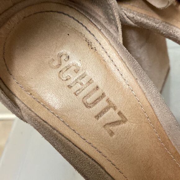 Schutz Suede Wrap Heels Size 8 - Picture 2 of 9